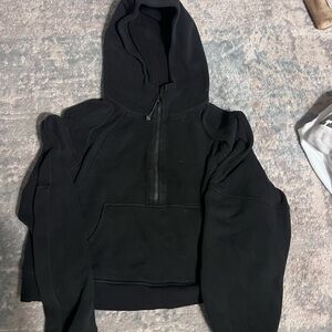 Lululemon Black Quarter Zip-Up Scuba Hoodie, Size S/M